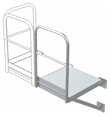 Produktbild von Zarges Erweiterungspodest für Steigleiter 800x860mm Stahl verzinkt