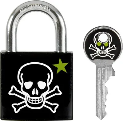 Obrázek produktu pro Visací zámek Master Lock z pevného hliníku 3430EURDSKULL - 30mm
