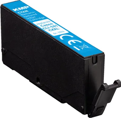Produktbild von KMP Tintenpatrone passend für Canon CLI581C XXL Cyan 1995C001
