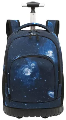 Produktbild von Schultrolley mit Rollen für Kinder, 32x22x48cm, Blau