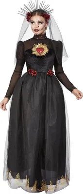 Produktbild von Day of the Dead Sacred Heart Bride Damen Kostüm für Halloween und Karneval Größe: M