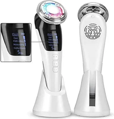 Produktbild von COOL-i® 5-in-1 Gesichtspflegegerät – EMS, LED-Licht, Wärme/Kälte, Vibration – Kabellos & wiederaufladbar – Für kosmetische Anwendung zu Hause(Weiß)