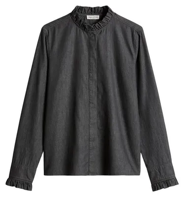 Produktbild von Woven Blouses, LSL, Solid 4440 Dark Blue_Multi_01 Größe 42