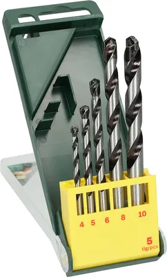 Immagine prodotto di Accessori Bosch 2609255417 Set di punte elicoidali per calcestruzzo 5 pezzi 5 mm, 6 mm, 6 mm, 8 mm, 10 mm codolo diritto 1 set