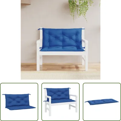 Produktbild von The Living Store Gartenbank-Auflagen 2 Stk. Königsblau 100x50x7 cm Oxford-Gewebe
