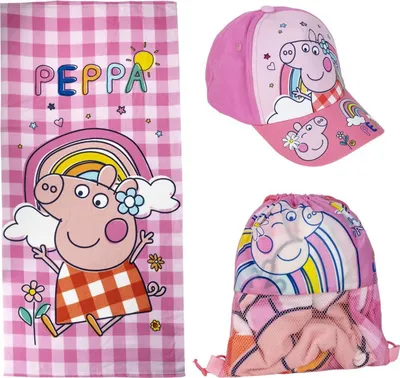 Obrázek produktu pro Flanelová sada ručníků Peppa Pig v praktické tašce pro děti