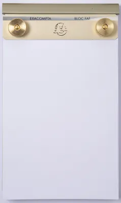 Image de Exacompta BLOC FAF COMPLET 18,5/11,5 N°3 UNI Blanc 12113E
