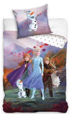 Productafbeelding van Katoenen beddengoedset 160x200, Frozen, Anna en Elsa