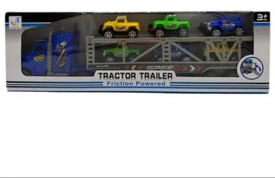 Produktbild von Auto Sattelschlepper Spielzeug Set LKW mit Trucks für Kinder 7 Teile