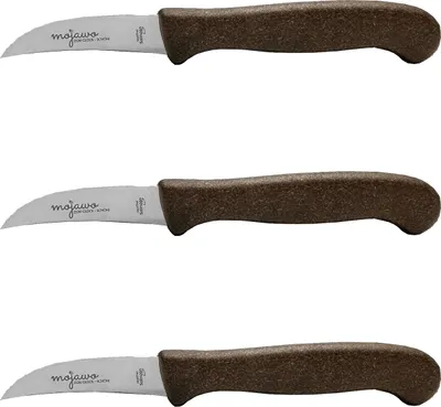 Mojawo 3 Stück BIO Küchenmesser Schälmesser Kokos Allzweckmesser Qualität Solingen