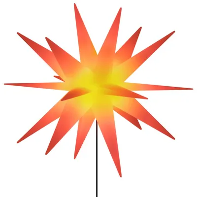 Produktbild von LED-Weihnachtsstern mit Erdspieß Faltbar Rot 57 cm
