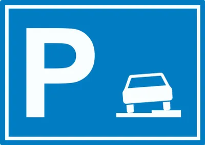 Produktbild von Gehweg Parkplatz Aufkleber waagerecht A1 (594x841mm)