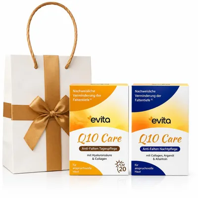 Produktbild von evita Q10 Care Geschenkset – Tagespflege & Nachtpflege inklusive Geschenktasche