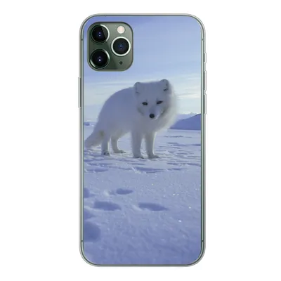 Produktbild von MuchoWow® Handyhülle Schutzhülle Hülle für iPhone 11 Pro Max Fuchs - Schnee - Berge Silikon Softcase Handy Hülle - Schutz