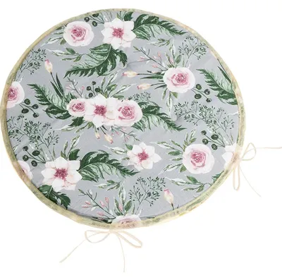 Image de Coussin rond et lisse - 40 cm (diamètre) - Rose, Gris, Vert