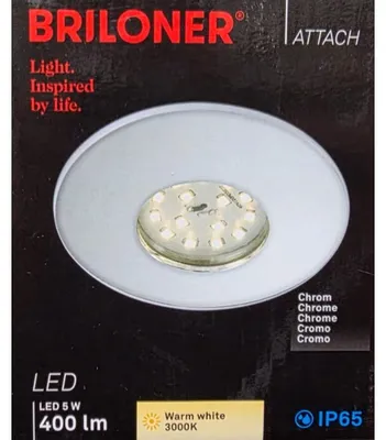 Obrázek produktu pro Briloner LED vestavné světlo v chromu jako sada | IP65 400lm 5W 3000K