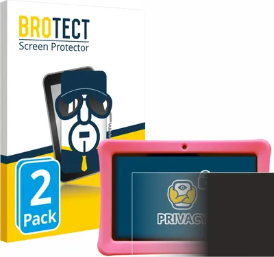 Produktbild von 2x BROTECT Sichtschutzfolie für Contixo Kids 7" Tablet Anti-Spy Privacy Sichtschutz Blickschutz Folie Blaulicht-Schutz