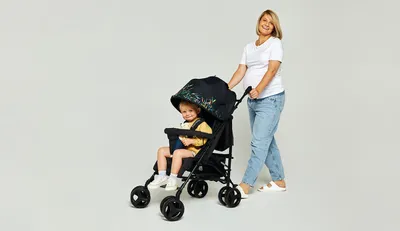 Produktbild von Lionelo Irma buggy klein zusammenklappbar reisebuggy mit liegeposition Schwarz