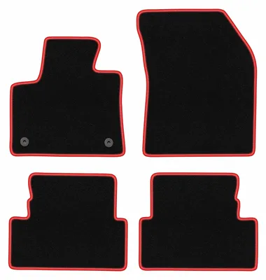Immagine prodotto di Tappetini in velluto Nero/Rosso per Opel Grandland 2017- Set 4 pezzi