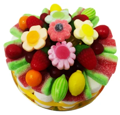 Produktbild von Fruchtgummi Sommertraum Torte mit Fruchtgummi und Kaugummi 600g
