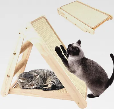 Produktbild von Faltbares Kratzbrett für Katzen,53x49x45cm Kratzbrett Katze,3 In 1 Abriebfestes Katzenkratzbret aus Hochwertigem Sisal,Keine Installation erforderlich