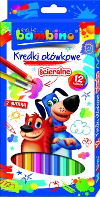 Produktbild von Bambino Kredki Ścieralne 12 kolorów