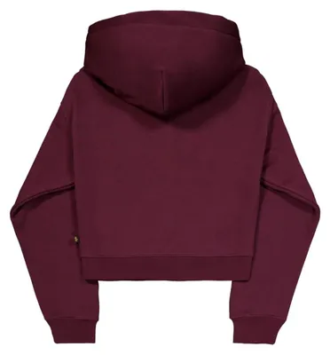 Productafbeelding van Alpha Industries Damen Basic Hoodie SL, donkerrode kleur, maat L