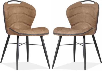 Produktbild von MX Sofa Esszimmerstuhl Talent Luxor Farbe: Cognac (2er-Set)