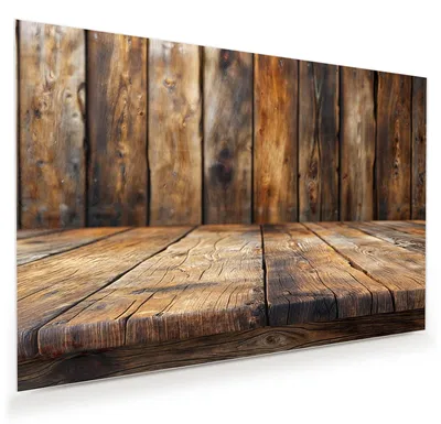 Produktbild von Glasbild 45x30cm in XXL für Wohnzimmer, Schlafzimmer Motiv Holzbodenoptik