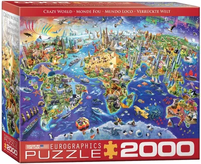Produktbild von 2000 Teile Puzzle Verrückte Welt Wimmelbild
