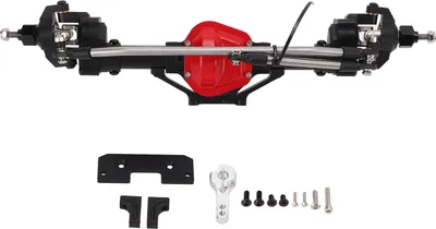 Image de Kit d'axe de portique avant de voiture RC en métal CNC pour Axial SCX10 1/10 Crawler-AccessoiresNoir