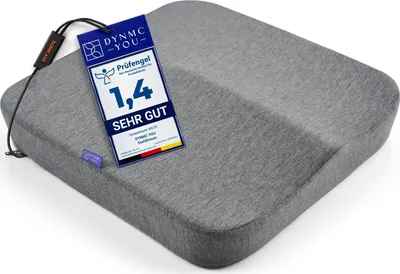 Zdjęcie produktu dla DYNMC you Ergonomiczna poduszka do siedzenia na krześle biurowym - Średnio twarda H3 - Test BARDZO DOBRY - [OPRACOWANA Z FIZJOTERAPEUTAMI] - Łagodzi napięcie pleców i zwiększa komfort siedzenia