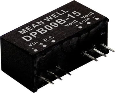 Produktbild von MEANWELL DPB09B-05, DC DC-Wandler, 24:+ -5V + -800mA 9W