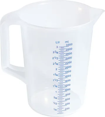 Produktbild von Messbecher, Kunststoff, 0,25-5,0 Liter wählbar, verschiedene Maße : 3 l Variante: 3 l