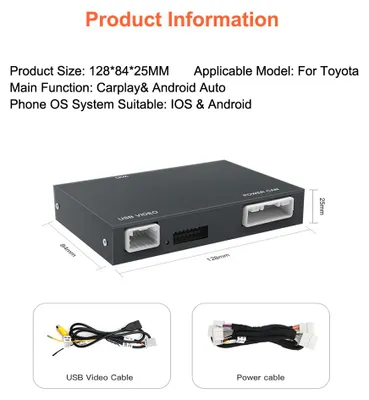 Imagen del producto de Decodificador para Carplay y Android Auto – Interfaz inalámbrica – Compatible con modelos Toyota