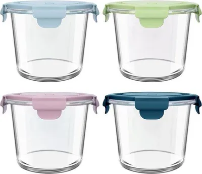 Produktbild von Glas Meal Prep Container mit Deckel für Overnight Oats und Voedselopslag