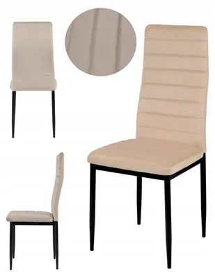Obrázek produktu pro Ekspand | Jídelní židle LR-1494 - Béžová barva - Ergonomická - Moderní design v sametu