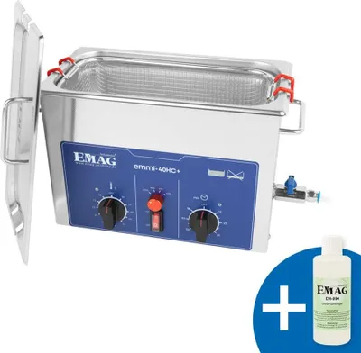 Produktbild von Emmi-40 HC Plus Ultraschallreiniger – 4,5 L Edelstahl, mit Heizung & Leistungsregler kaufen