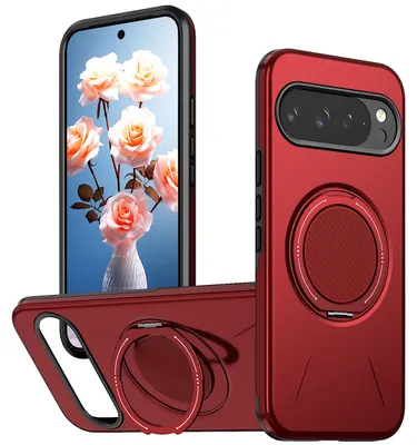 Obrázek produktu pro Magnetický kryt pro Google Pixel 11 /Pixel 11 Pro, Nárazuvzdorné pouzdro s kroužkem a stojánkem, TPU + PC obal Rot