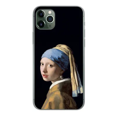 Produktbild von MuchoWow® Handyhülle Schutzhülle Hülle für iPhone 11 Pro Max Mädchen mit Perlenohrring - Vermeer - Kunst Silikon Softcase Handy Hülle - Schutz