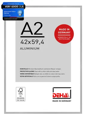 Fotolijst A2 42x59,4 cm Aluminium Silber matt