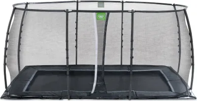 Produktbild von EXIT Dynamic Trampolin 244x427cm, mit Sicherheitsnetz, Bodentrampolin, Rechteckig, für Kinder, Schwarz