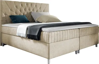 Produktbild von MIRJAN24 Boxspringbett Prowansja, Ehebett mit zwei Bettkästen, Doppelbett mit Topper, Schlafzimmer (Manila 02, Größe: 180x200 cm)