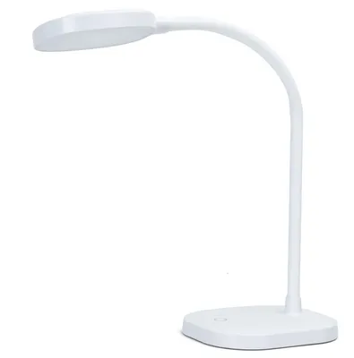 LED-Schreibtischlampe, flexibler Hals, Touch, 4000K, USB-C, Weiß