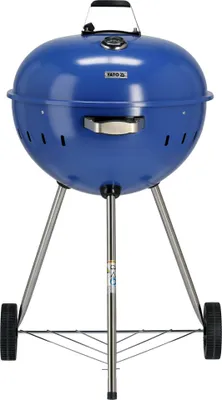 Produktbild von Runder Holzkohlegrill, Kugelgrill 54 cm mit Thermometer, blau
