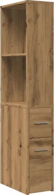 Obrázok produktu pre vidaXL Kúpeľňová skrinka úzka s kolieskami Materiál na báze dreva Artisan dub