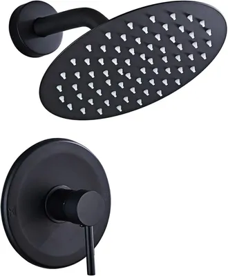 Produktbild von Sanitemodar Schwarz Unterputz-Duschset Thermostat 25x25 cm