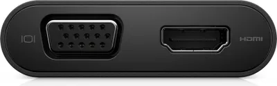 Produktbild von DELL USB-C - HDMI / VGA / Ethernet / USB 3.0, Schwarz