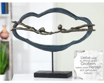 Obrázek produktu pro Socha Gilde, "Mrak", "Láska je ve vzduchu", motiv páru, umělá pryskyřice, šedá, bronzová barva, balení: 1 kus, délka: 10 cm, šířka: 41 cm, výška: 32 cm, 89383 4001250893837