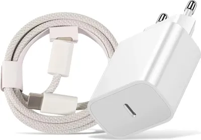 Produktbild von 20W Schnellladegerät mit Ladekabel USB-C Adapter für iPhone 17 17 Pro 16 16Pro 1515 Pro iPad, iPad Pro